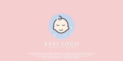 gemakkelijk baby logo ontwerp voor bussines premie vector