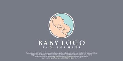 gemakkelijk baby logo ontwerp voor bussines premie vector