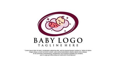 gemakkelijk baby logo ontwerp voor bussines premie vector