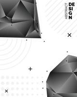 zwart papier origami veelhoekige vorm vector achtergrond. abstract meetkundig illustratie met plaats voor tekst