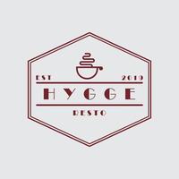 creatief hygge logo vector sjabloon ontwerp