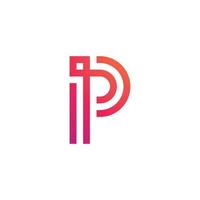 brief p logo symbool ontwerp sjabloon vector