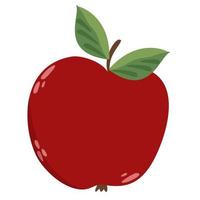 vector geïsoleerd illustratie van rood zoet appel Aan wit achtergrond.