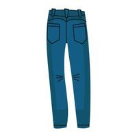 denim broek jeans . modieus kleren voor Heren. gewoontjes blauw textiel kleding en kleding fabriek broek met patches en zak. mode vector illustratie concept