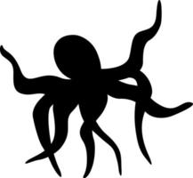 zwart Octopus Aan wit vector illustratie ontwerp. tekenfilm karakter. logo