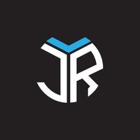 jr brief logo ontwerp Aan zwart achtergrond. jr creatief initialen brief logo concept. jr brief ontwerp. vector