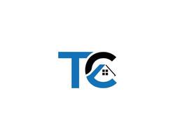 brief tc echt landgoed huis logo modern ontwerpen vector sjabloon.