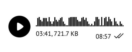opname van audio bericht sjabloon. ui element van audio Vermelding voor smartphones. vector illustratie