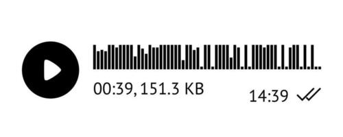 opname van audio bericht sjabloon. ui element van audio Vermelding voor smartphones. vector illustratie