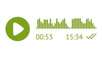 opname van audio bericht sjabloon. ui element van audio Vermelding voor smartphones. vector illustratie