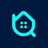 huis zoeken echt landgoed logo ontwerp vector sjabloon
