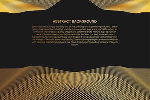 abstract achtergrond met goud lijn Golf. luxe stijl. tech patroon. gebogen golvend lijn, glad streep vector