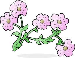 tekening tekenfilm bloemen vector
