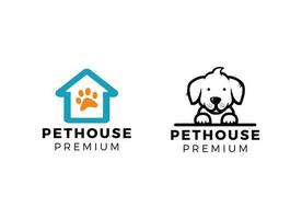 hond huisdier huis logo vector icoon illustratie