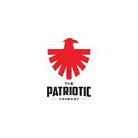 Amerika adelaar havik patriottisch logo vector