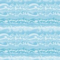 naadloze patroonachtergrond met abstracte golven. zee patroon vector
