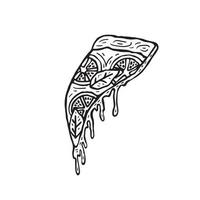 vector hand getekend illustratie van Italiaans keuken. pizza