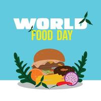 wereld voedsel dag post ontwerp vector
