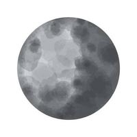 vector maan geschilderd in waterverf. ruimte illustratie.