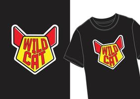 wild kat - t-shirt ontwerp vector