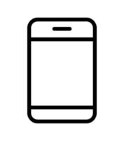 gemakkelijk lijn van smartphone vector icoon. modern cel telefoon teken voor web plaats of mobiel app telefoon