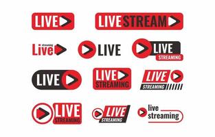 leven online streaming icoon insigne verzameling vector