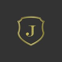 initialen j elegant goud logo vector