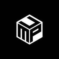 mpu brief logo ontwerp met zwart achtergrond in illustrator. vector logo, schoonschrift ontwerpen voor logo, poster, uitnodiging, enz.