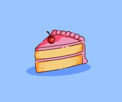grafisch ontwerp, illustratie van schattig taart vector