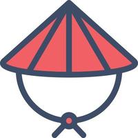 Chinese hoed vector illustratie Aan een achtergrond.premium kwaliteit symbolen.vector pictogrammen voor concept en grafisch ontwerp.