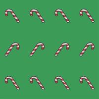 Kerstmis snoep patroon met een gemakkelijk en vlak ontwerp Aan een groen achtergrond geschikt voor omhulsel papier vector