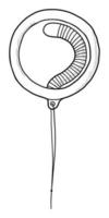 vector zwart en wit contour illustratie van een ronde gynaecologisch anticonceptie spiraal
