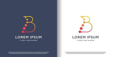 molecuul logo ontwerp vector met brief b concept