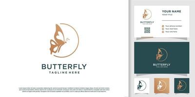 vlinder logo ontwerp vector met creatief abstract concept