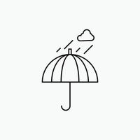 paraplu. camping. regen. veiligheid. weer lijn icoon. vector geïsoleerd illustratie