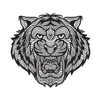 tijger hoofd tekening patroon vector