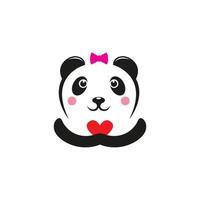 panda pictogram sjabloon vectorillustratie vector