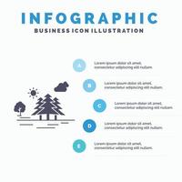 berg. heuvel. landschap. natuur. wolken infographics sjabloon voor website en presentatie. glyph grijs icoon met blauw infographic stijl vector illustratie.