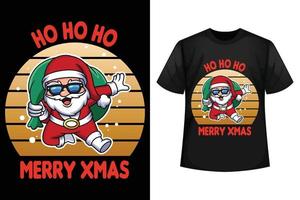 ho ho ho vrolijk Kerstmis - Kerstmis t-shirt ontwerp sjabloon vector