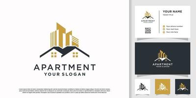 appartement logo ontwerp sjabloon premie vector