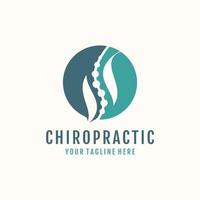 chiropractie logo icoon met modern concept ontwerp premie vector