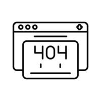 404-fout vectorpictogram vector