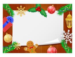Kerstmis kaart sjabloon banier vector illustratie achtergrond