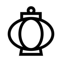 oosters papier lantaarn lijn icoon. lineair stijl teken voor mobiel concept en web ontwerp. Japans lantaarn schets vector illustratie.