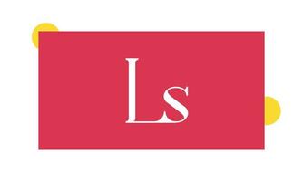 alfabet letters initialen monogram logo ls, sl, l en s vector