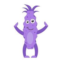 schattig grappig monster. vector illustratie.