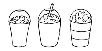schattig kop van water, milkshake, sap of Frisdrank. drinken illustratie. gemakkelijk cocktail clip art reeks vector