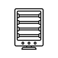 elektrisch kachel icoon voor opwarming kamer temperatuur in zwart schets stijl vector