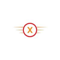 brief X snelheid gemakkelijk modern logo vector