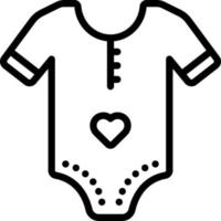 lijnpictogram voor bodysuit vector